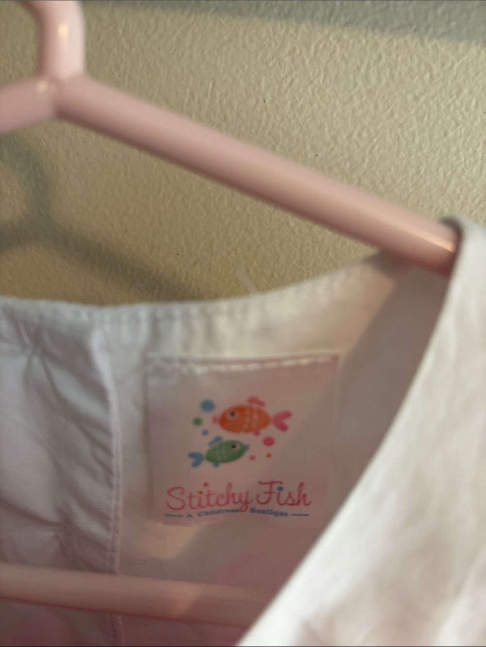 Stitchy Fish Girls Pink Gingham Alligator Applique Ruffle Dress Size 5 Cotton - Picture 3 of 6